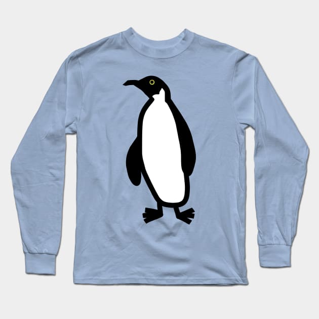 Cute Animals Penguin Doodle Long Sleeve T-Shirt by ellenhenryart